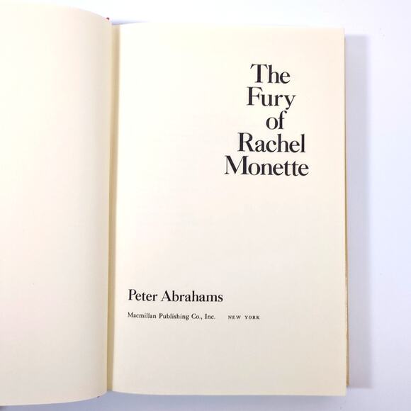 The Fury of Rachel Monette by Peter Abrahams First Edition 1980 Hardcover DJ - Picture 5 of 7